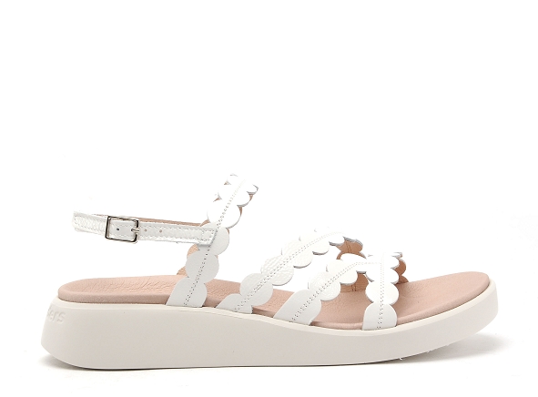 Wonders nu pieds plats femme c6531 lack blanc