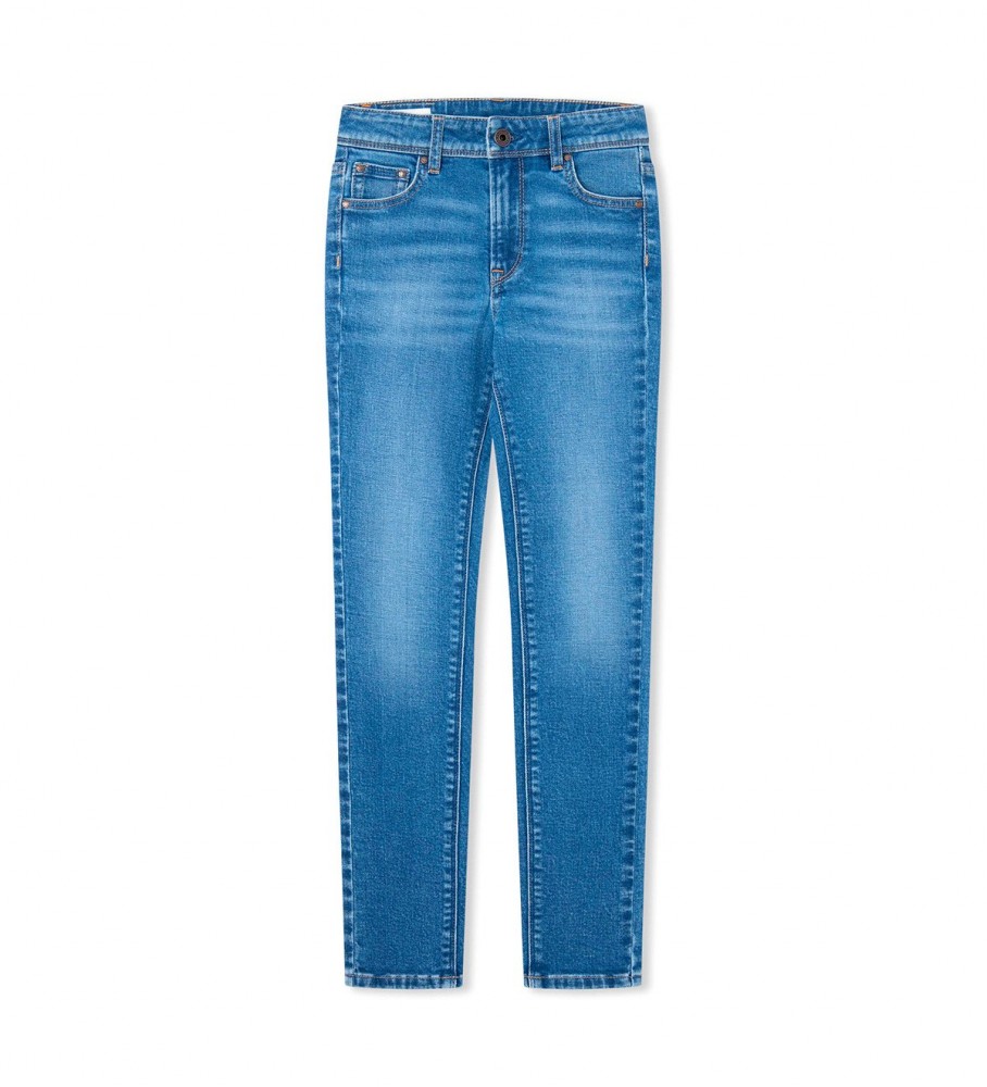 Calça jeans Pepe Jeans Pixlette de cintura alta azul