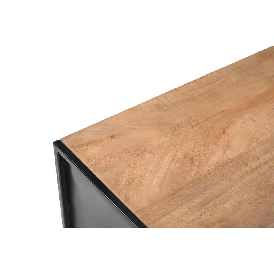 Sidetable Naturel Mangohout - Metaal - 120x35x75cm - Elin