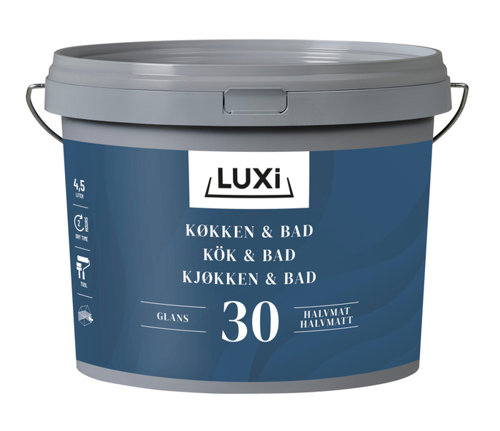 Køkken & Bad 30 vægmaling modehvid 4,5 liter - Luxi