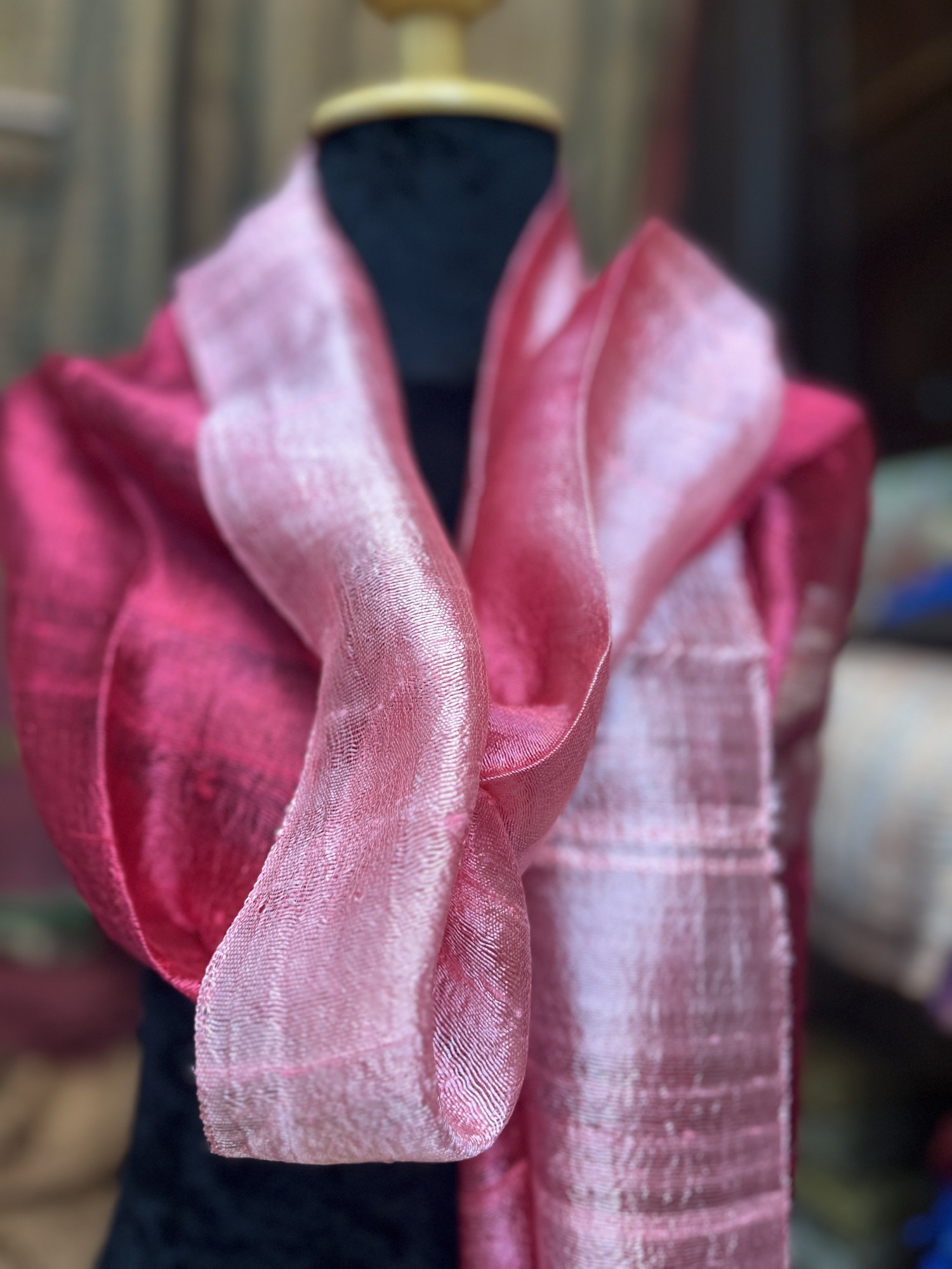 Seidenschal rosa-rot, L 175 cm, B 30 cm günstig bestellen