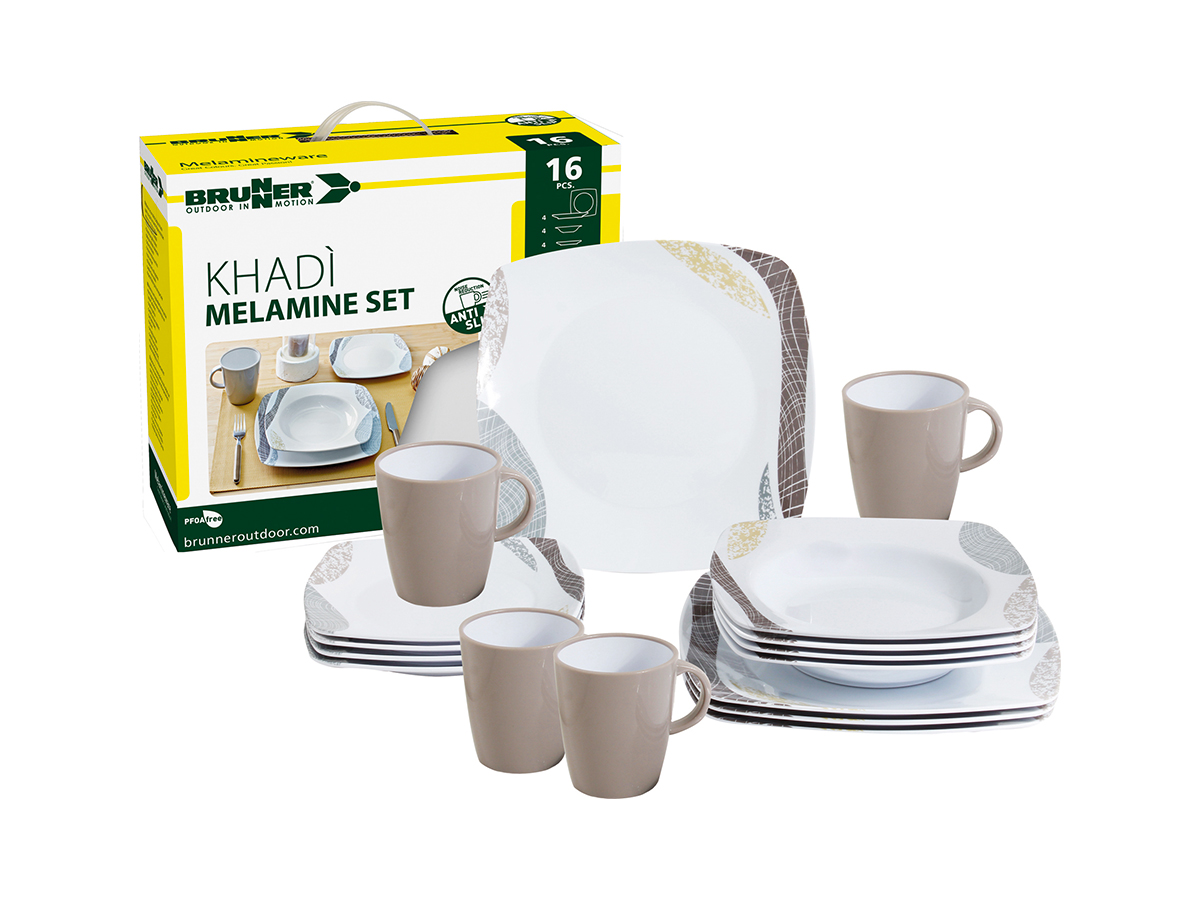 Brunner Khadì 16-delig melamine set - Multi color