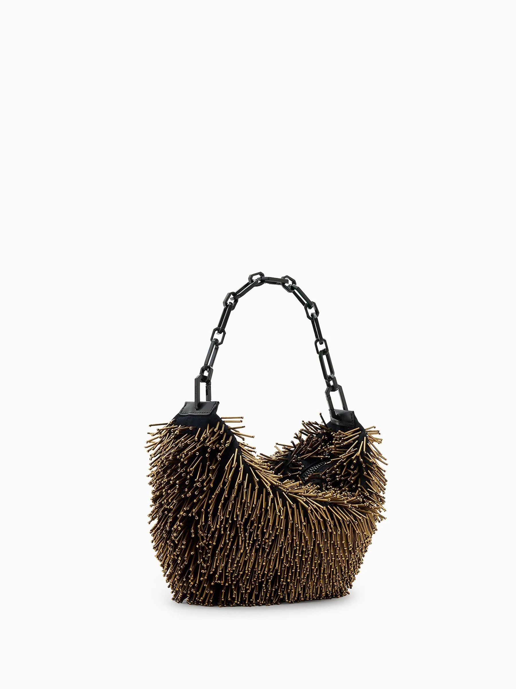 AllSaints Madea Chain Strap Beaded Bag