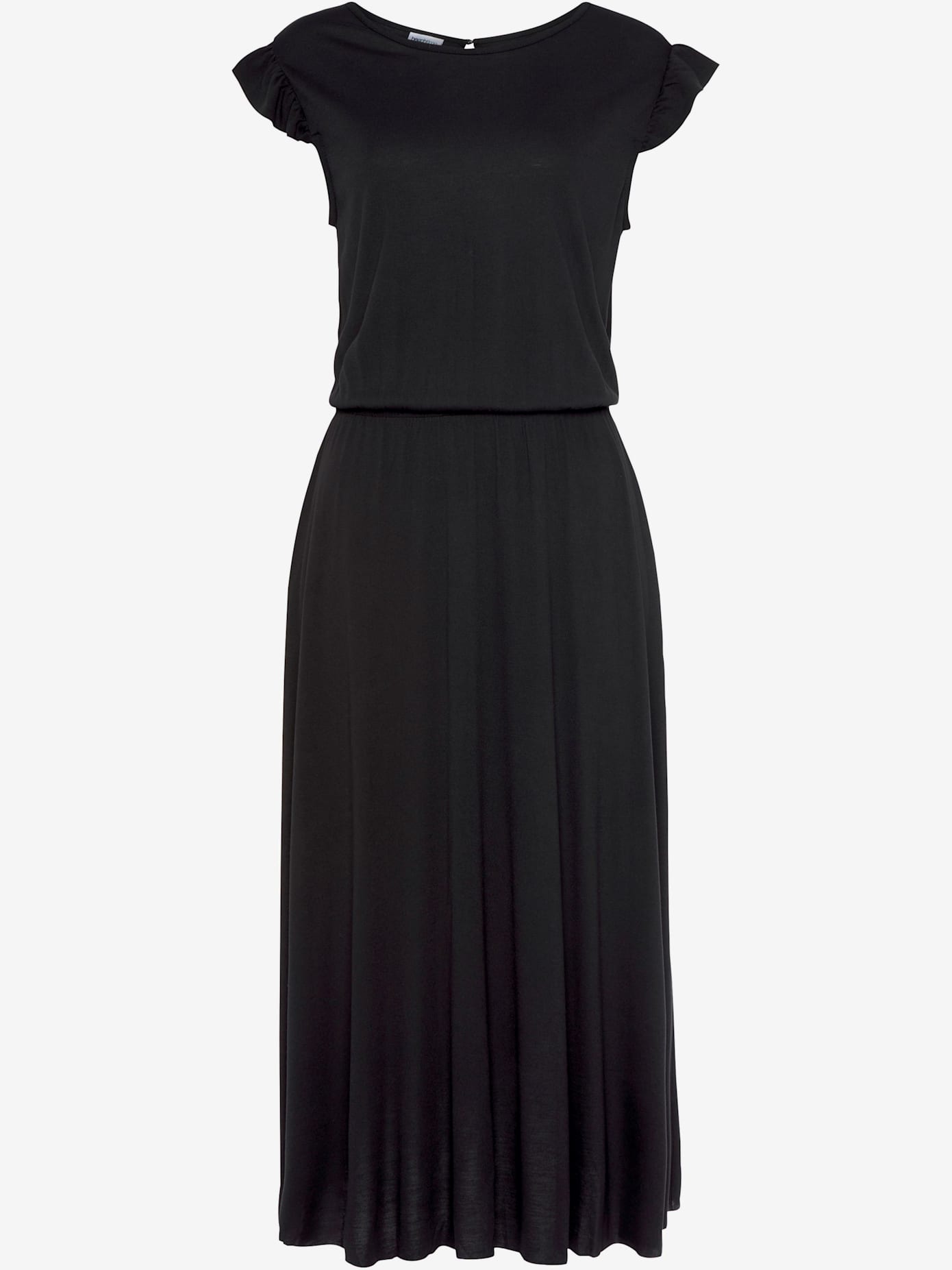 Robe mi-longue encolure ronde
