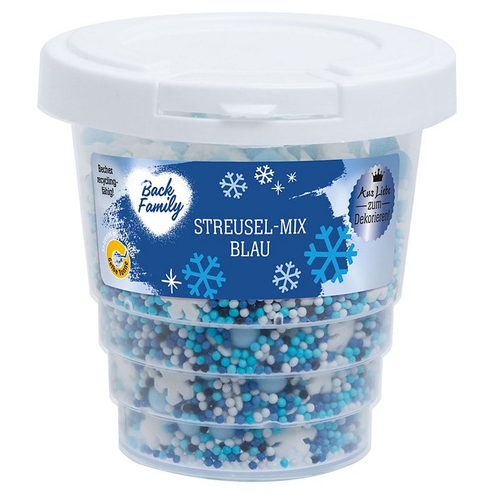 BACK FAMILY Streudekore 80 g, Dekor Blau Mix