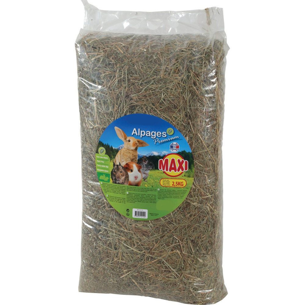 Foin des alpes premium 2,5 kg pour rongeur