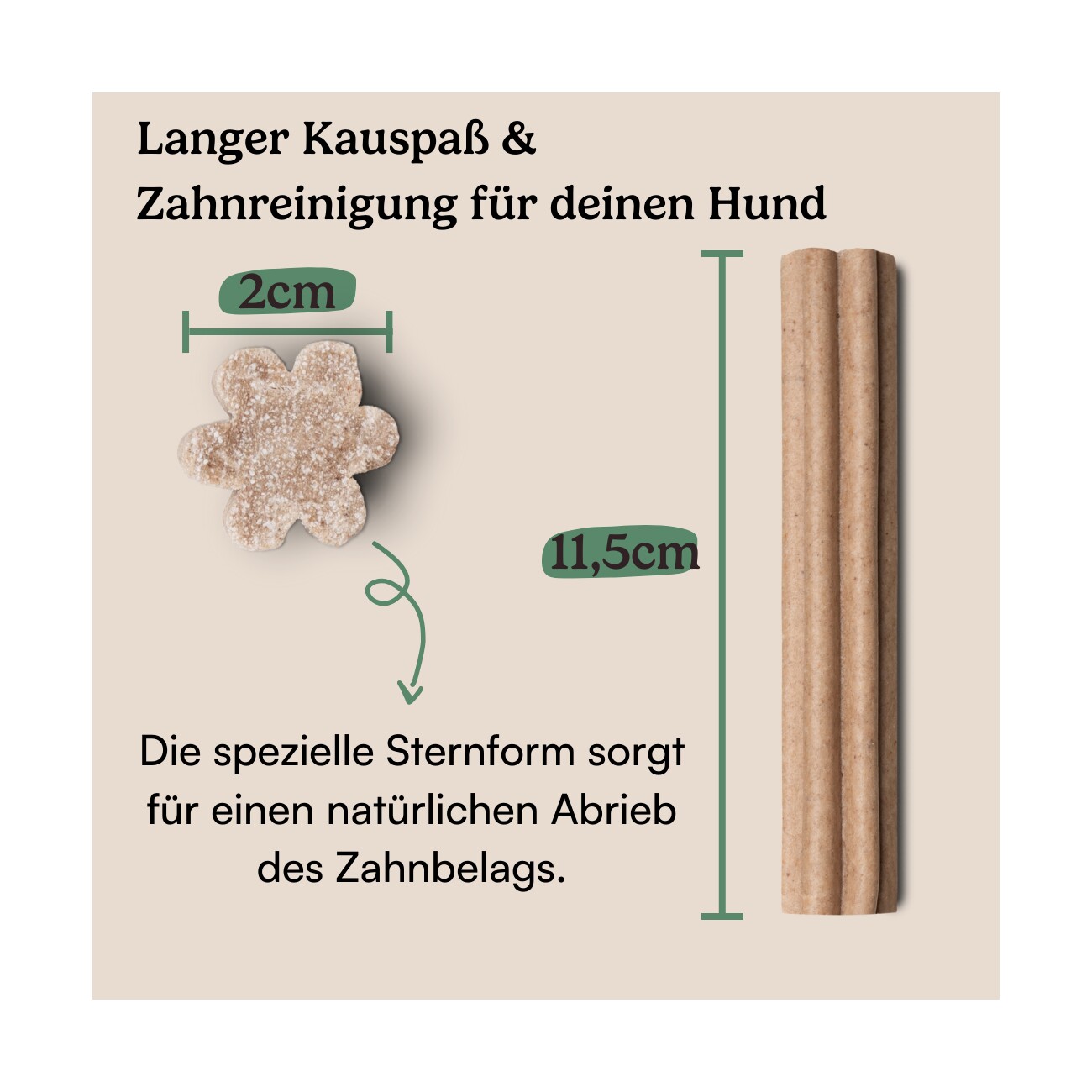 Hunderunde Nussknacker Dental Sticks – Für spielerische Zahnpflege 360 g