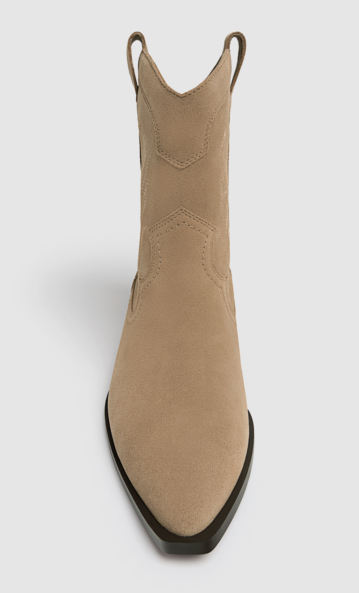 Botas de couro estilo cowboy até o tornozelo