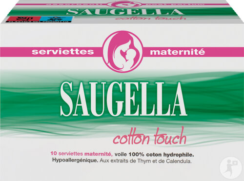 Saugella Cotton Touch Serviettes Maternité 10 Pièces