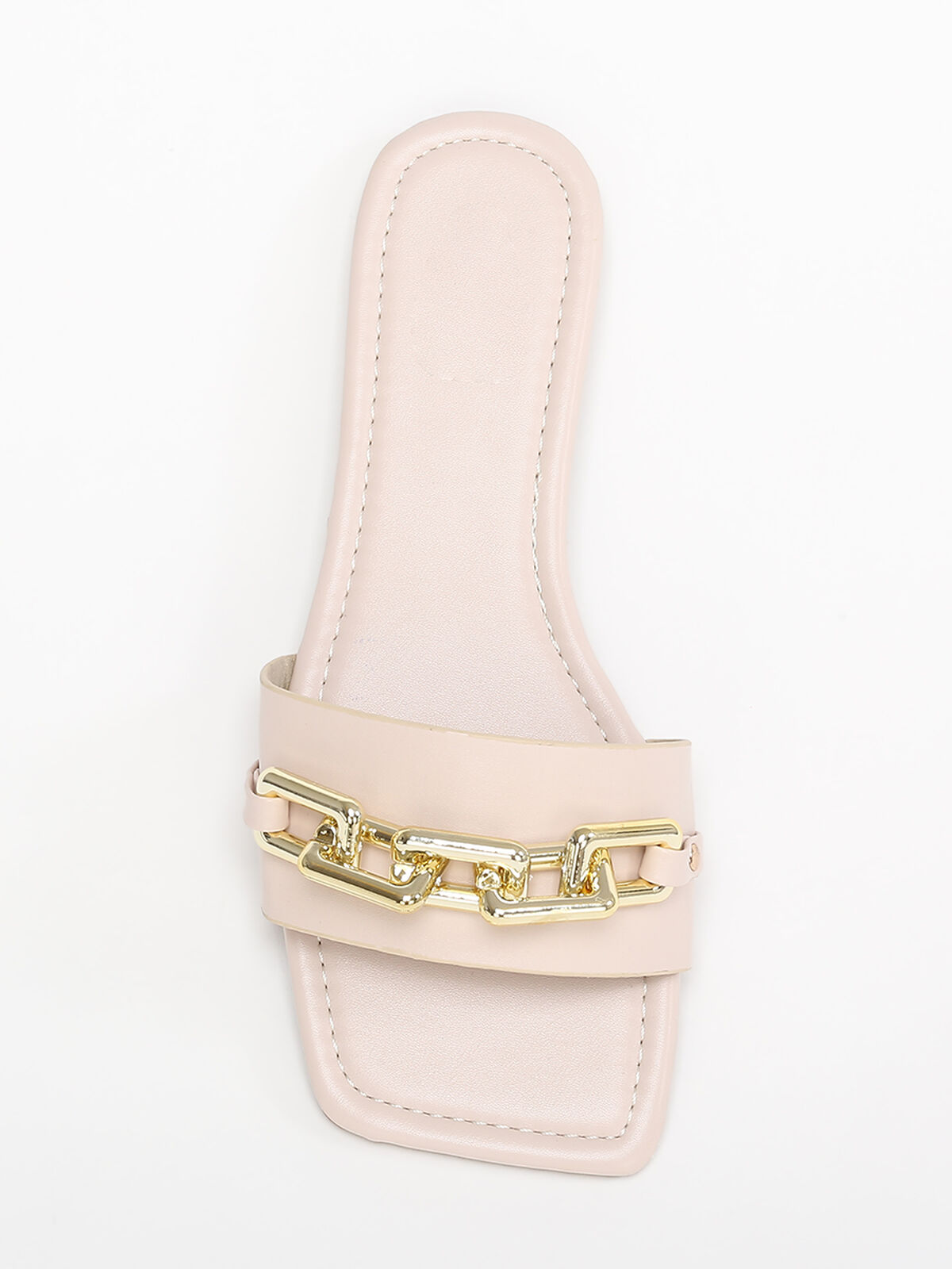 Mules avec chaîne- Beige