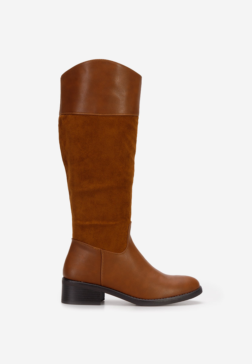 Bottes à petit talon chameau Yrina