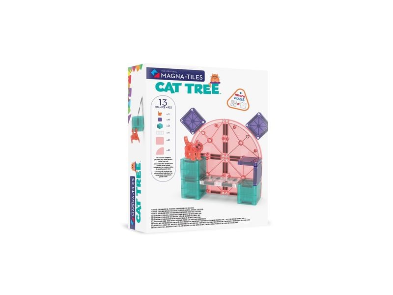 Magna-Tiles Cat Tree 13 Teile Cat Tree Spiel- und Bau-Set mit 13 magnetischen Teilen