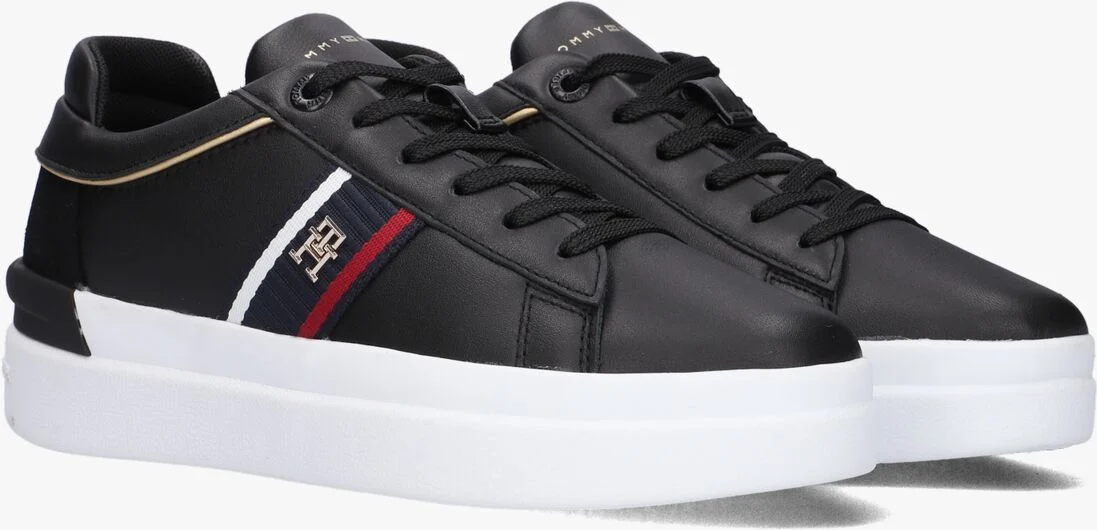TOMMY HILFIGER zwarte tommy hilfiger lage sneakers corp webbing court sneaker
