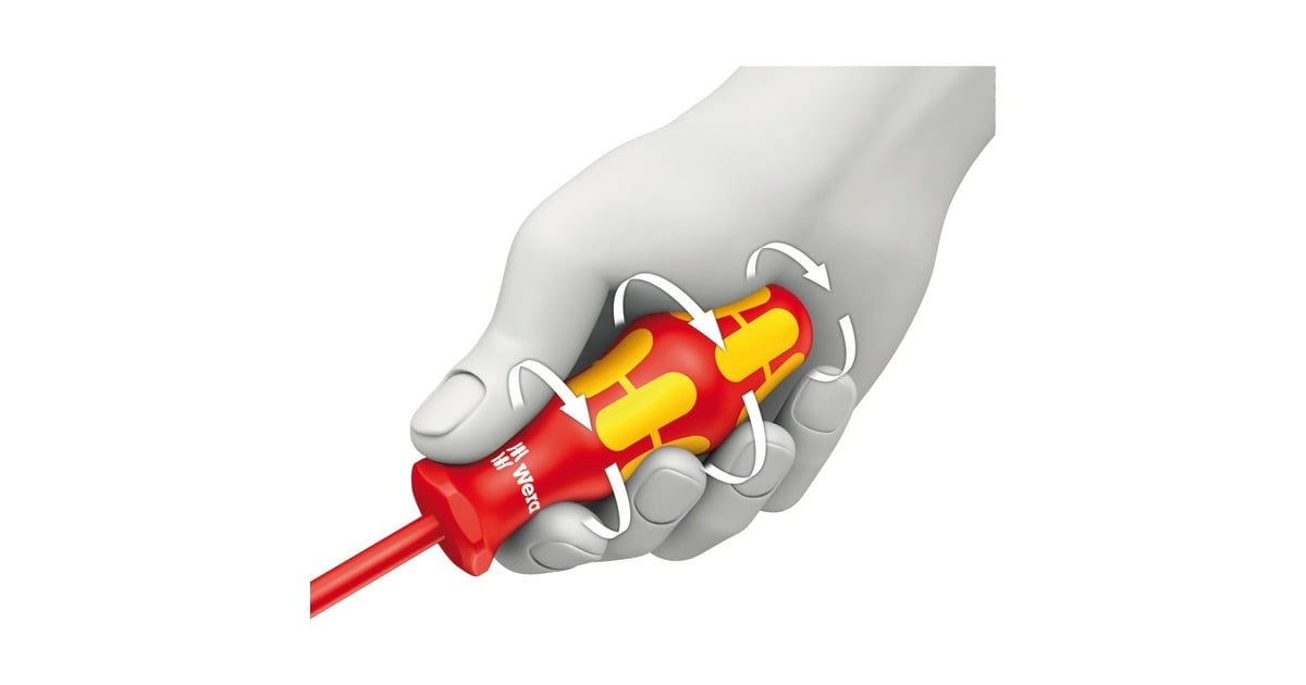Wera160 i/165 i/7 Schroevendraaierset Kraftform Plus Serie 100  (Rood/geel, 7-delig)
