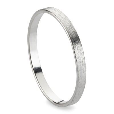 Fingerring Satin-Band, Silber, 52 (16,6 mm)