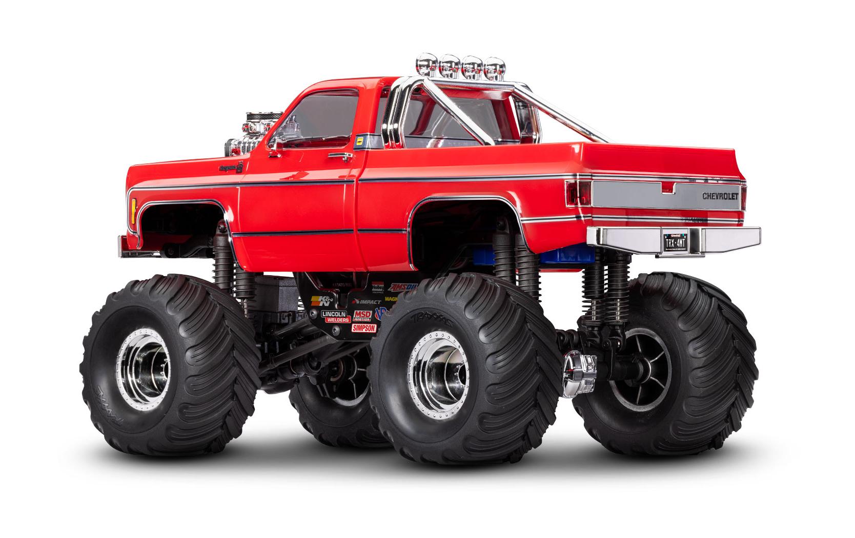 Monster Truck TRX-4MT Chevrolet K10 Rot, RTR, 1:18<br>Kleiner, originalgetreuer 4x4 RC-Monstertruck
