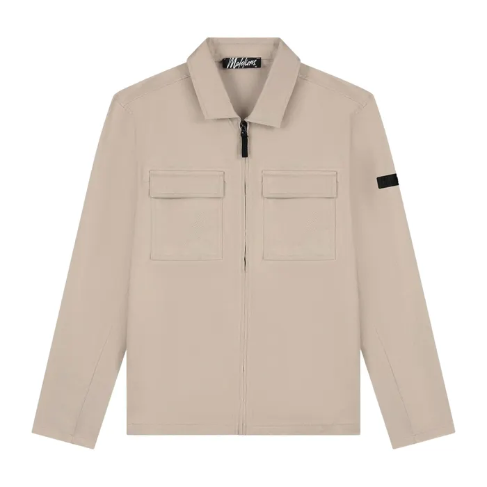 Malelions Cotton Zip Overshirt Heren