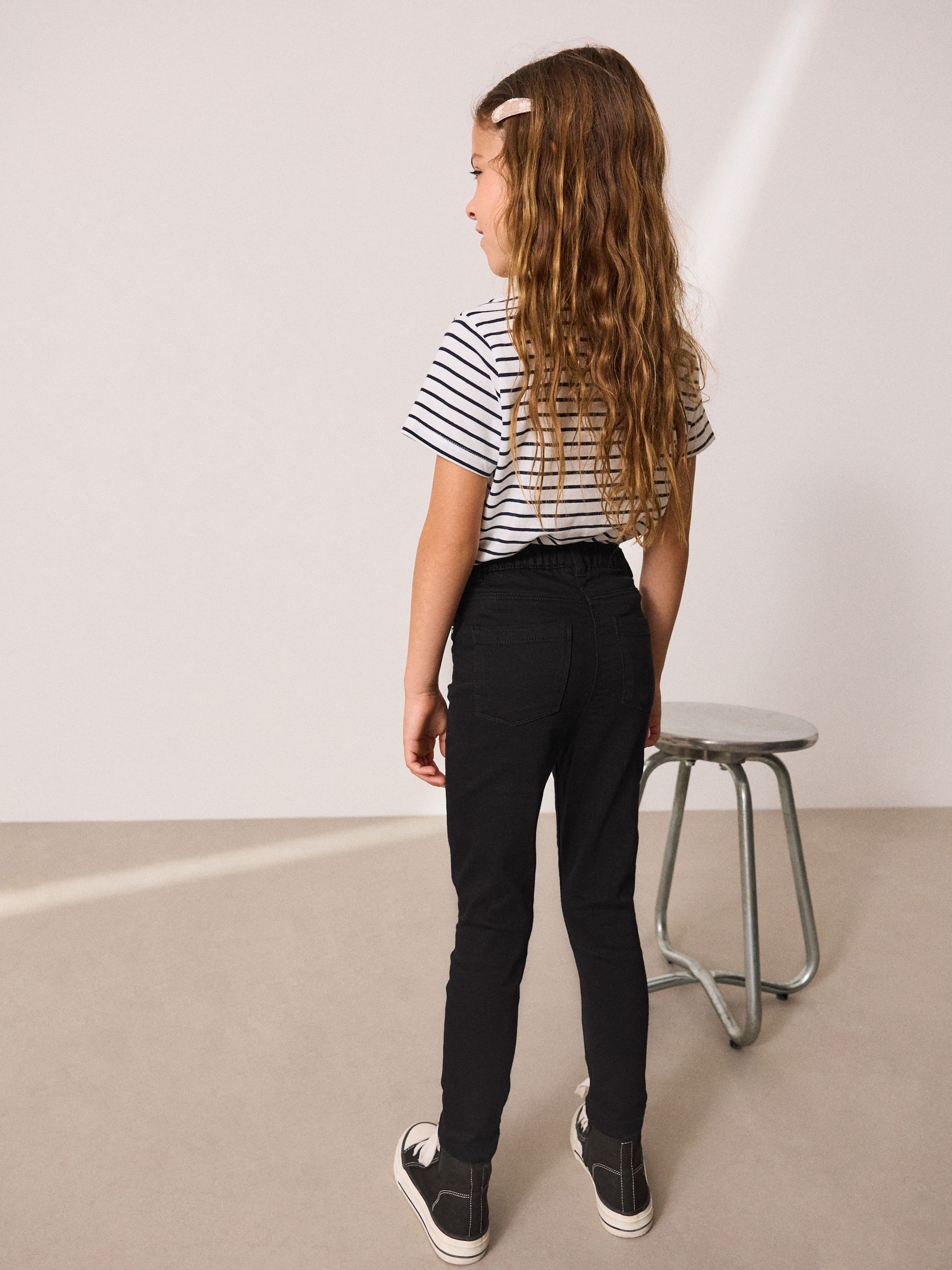 Zwart - Stretchleggings (3-16 jr)