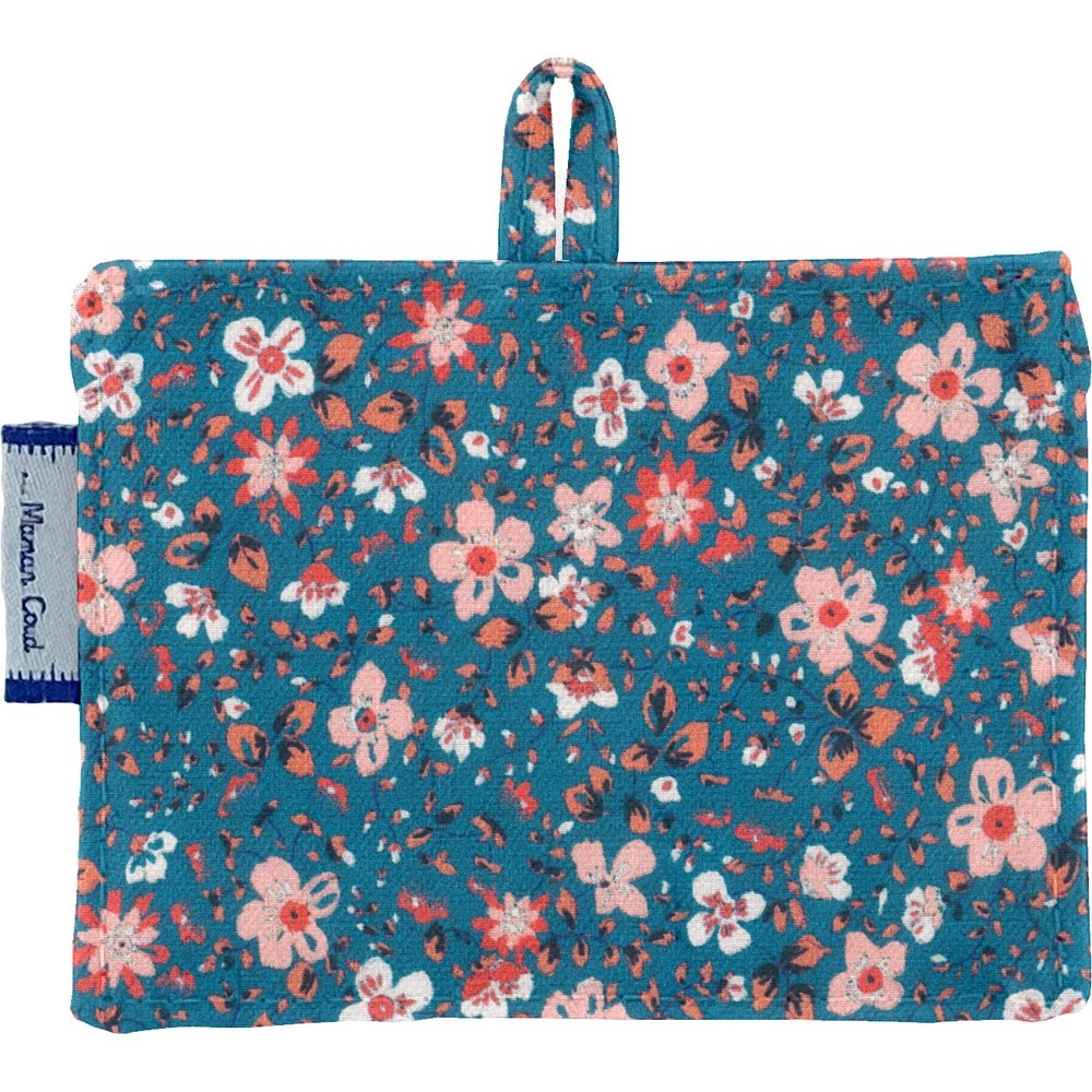 Porte Badge Fleuri Nude Ardoise