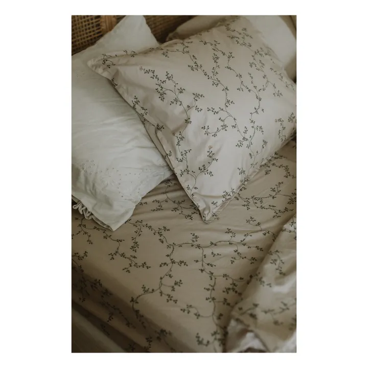 garbo&friends Drap-housse Botany en percale de coton | Vert