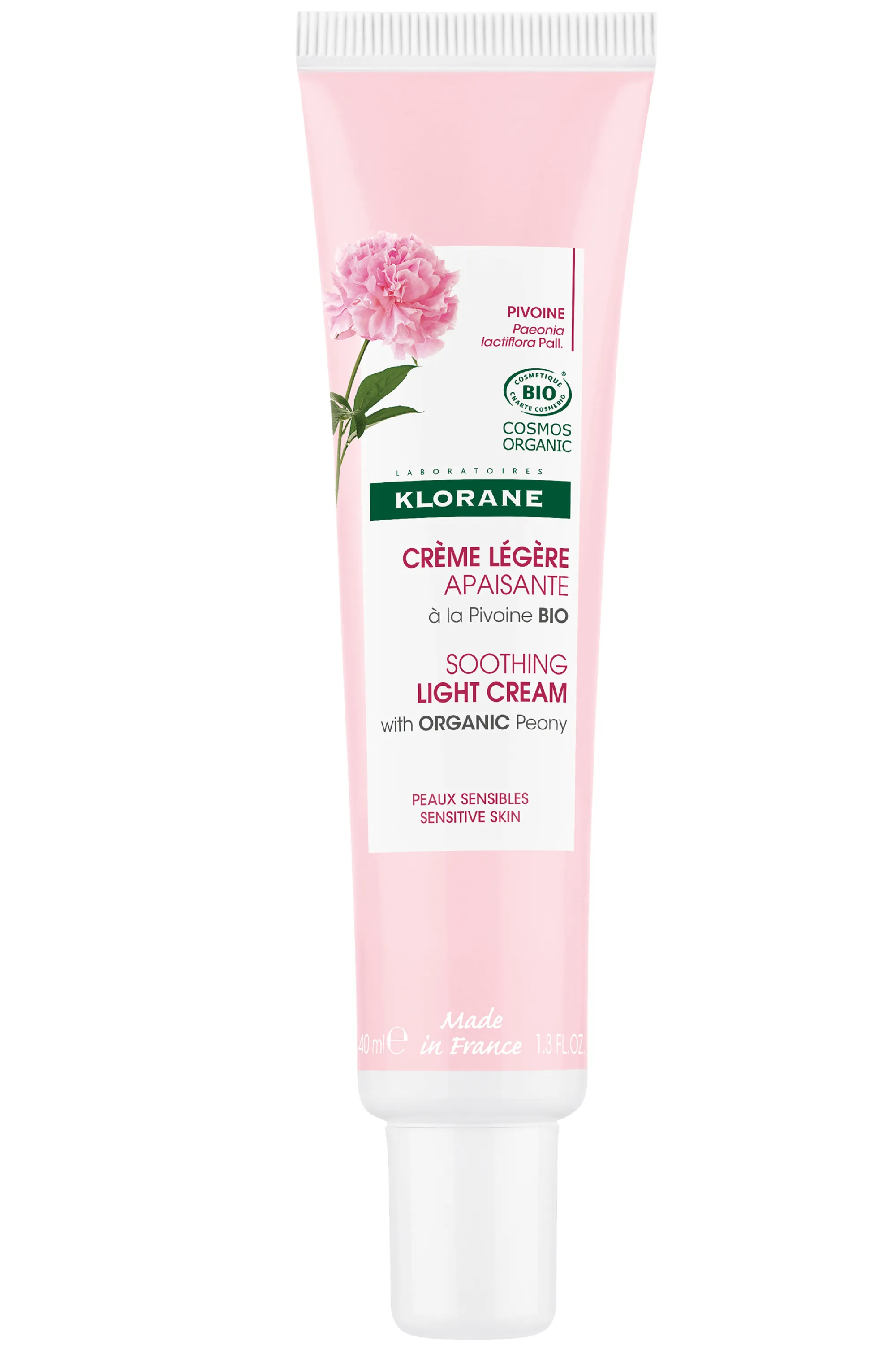 Klorane Crème légère apaisante à la Pivoine bio-40 ml