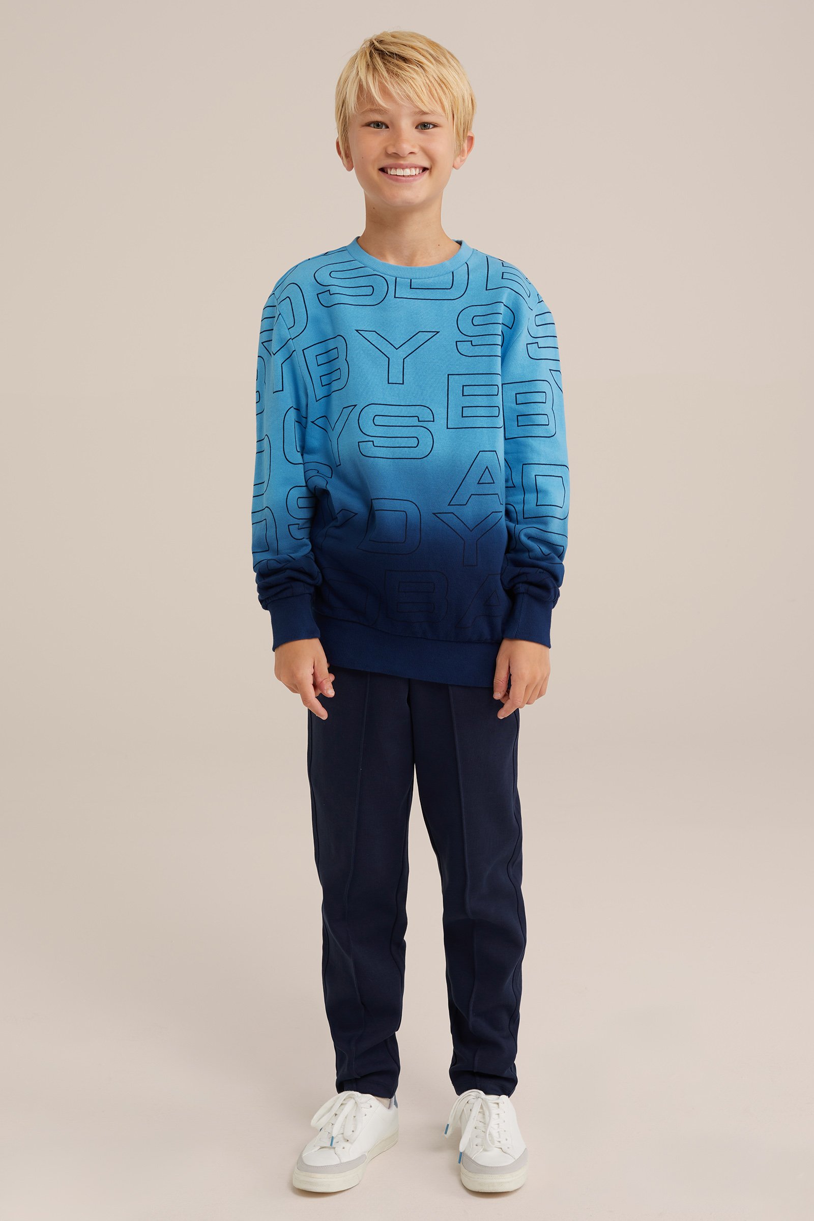 Jongens sweater met dessin Bad Boys Donkerblauw