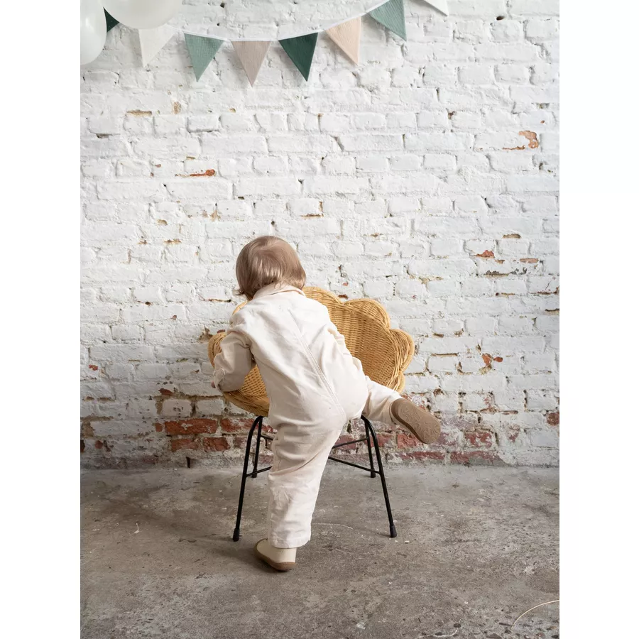 CHILDHOME Kinderstuhl Rattan Blume natur