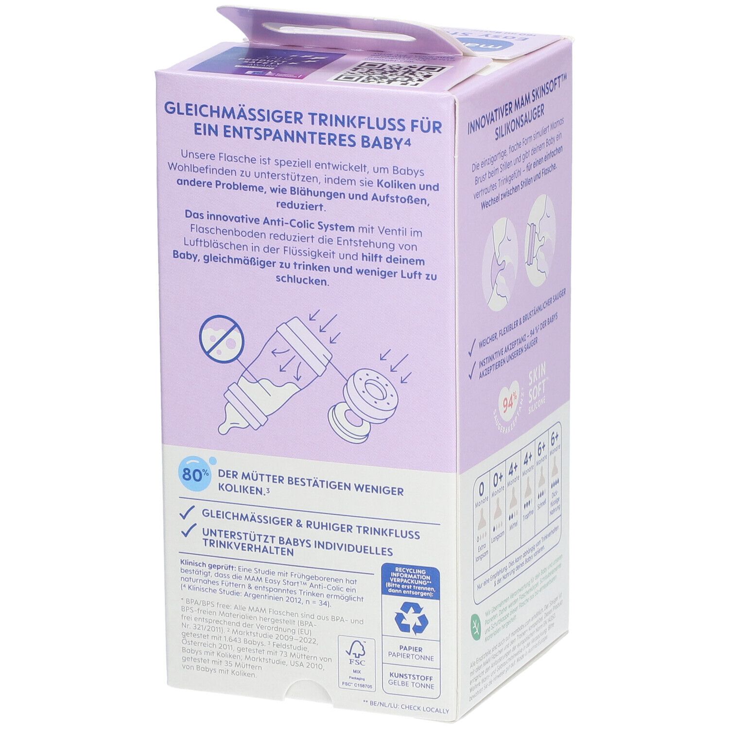 MAM Easy Start™ Anti-Kolik Flasche Beige 160 ml - 0 Monate und älter