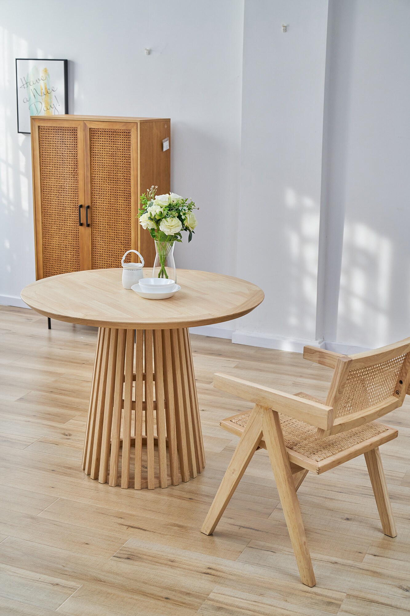 Esstisch 100cm Esszimmertisch Wohnzimmertisch Küchentisch Speisetisch natur