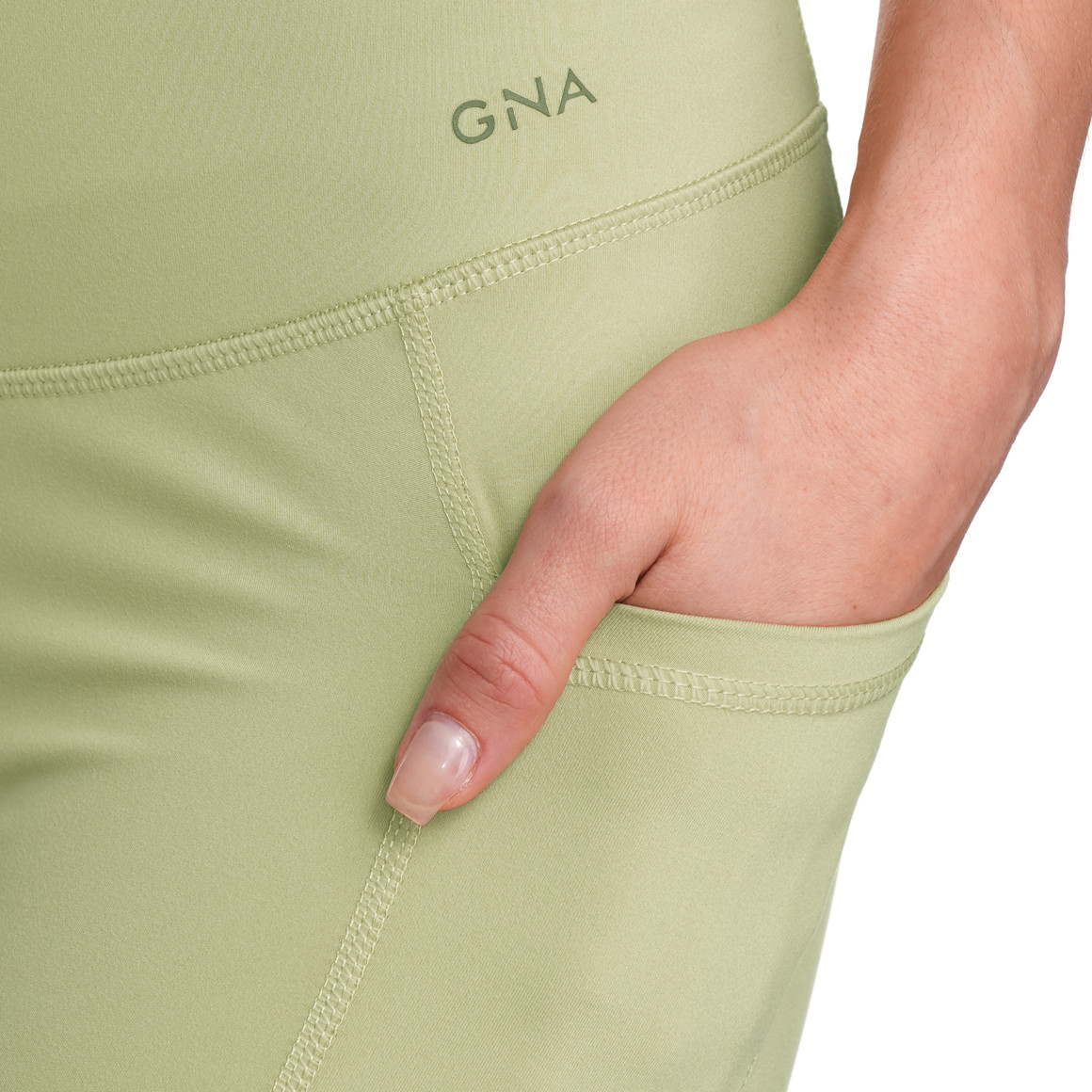 Gina Sports Damen Sport-Radler mit Taschen hellgrün