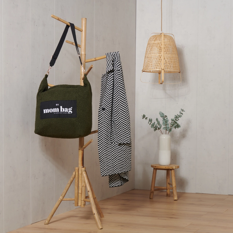 Nordic Coast Company Mom Bag Teddy Bouclé Olive