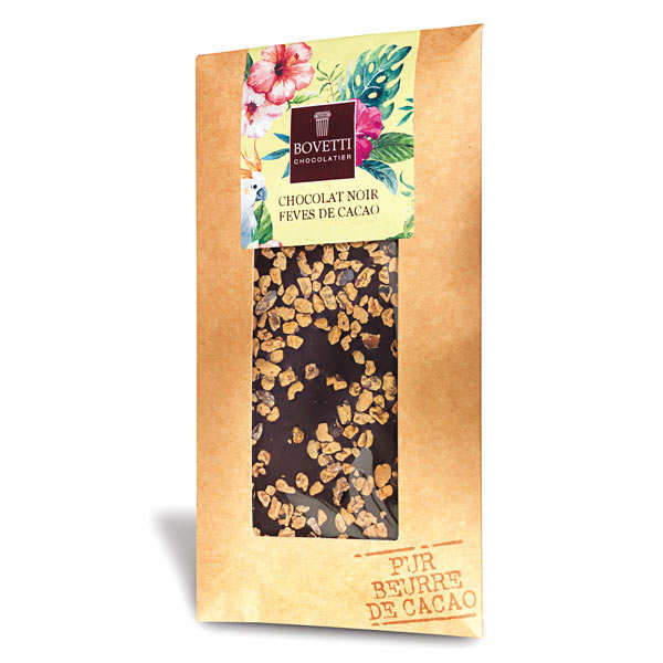Tablette chocolat noir 73% fèves de cacao