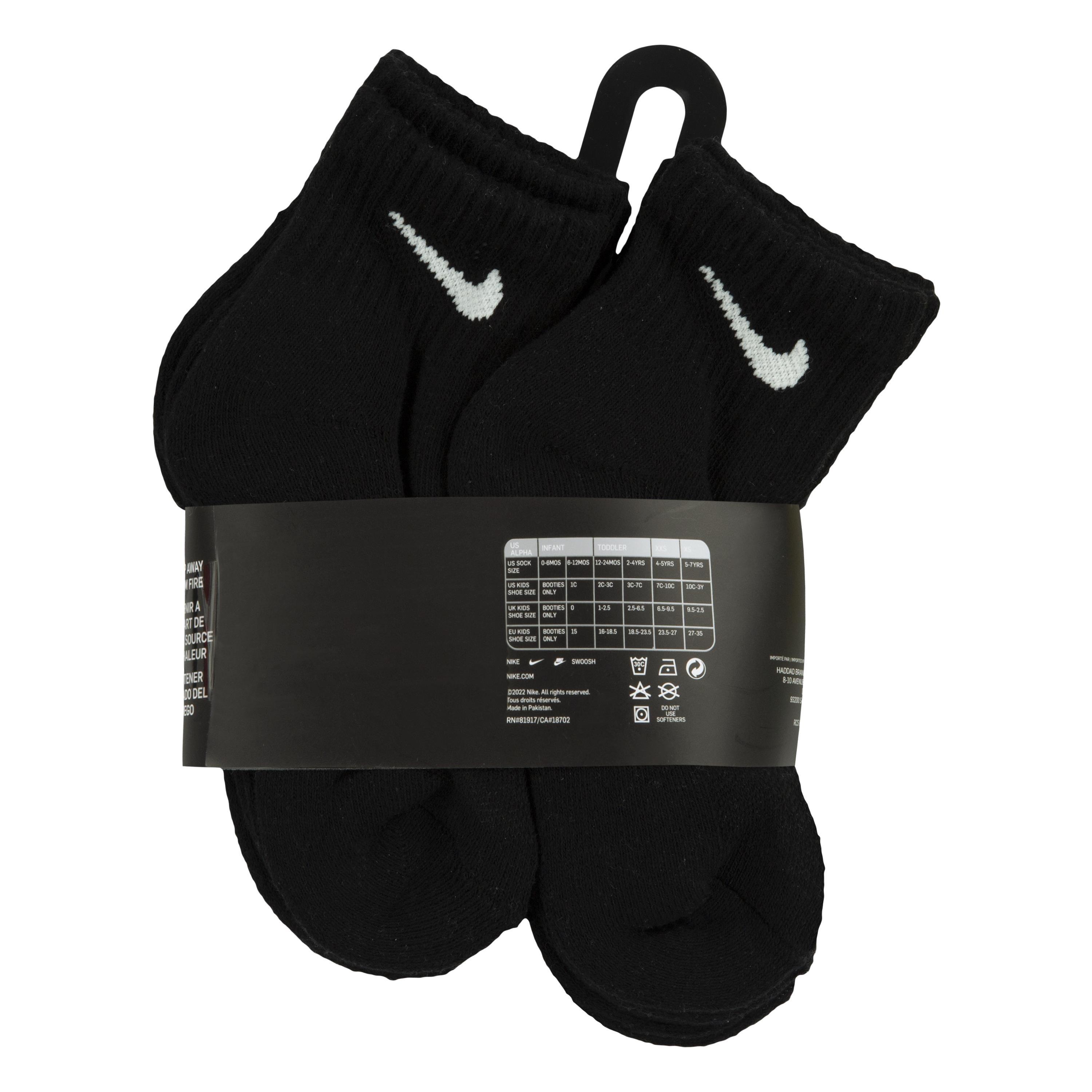 Nike 6 Pack Quarter Socks Infants
