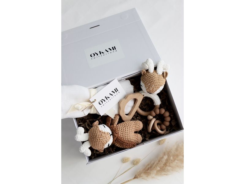 Oykami Geschenkset Chile mit Elch Geschenkbox zur Geburt