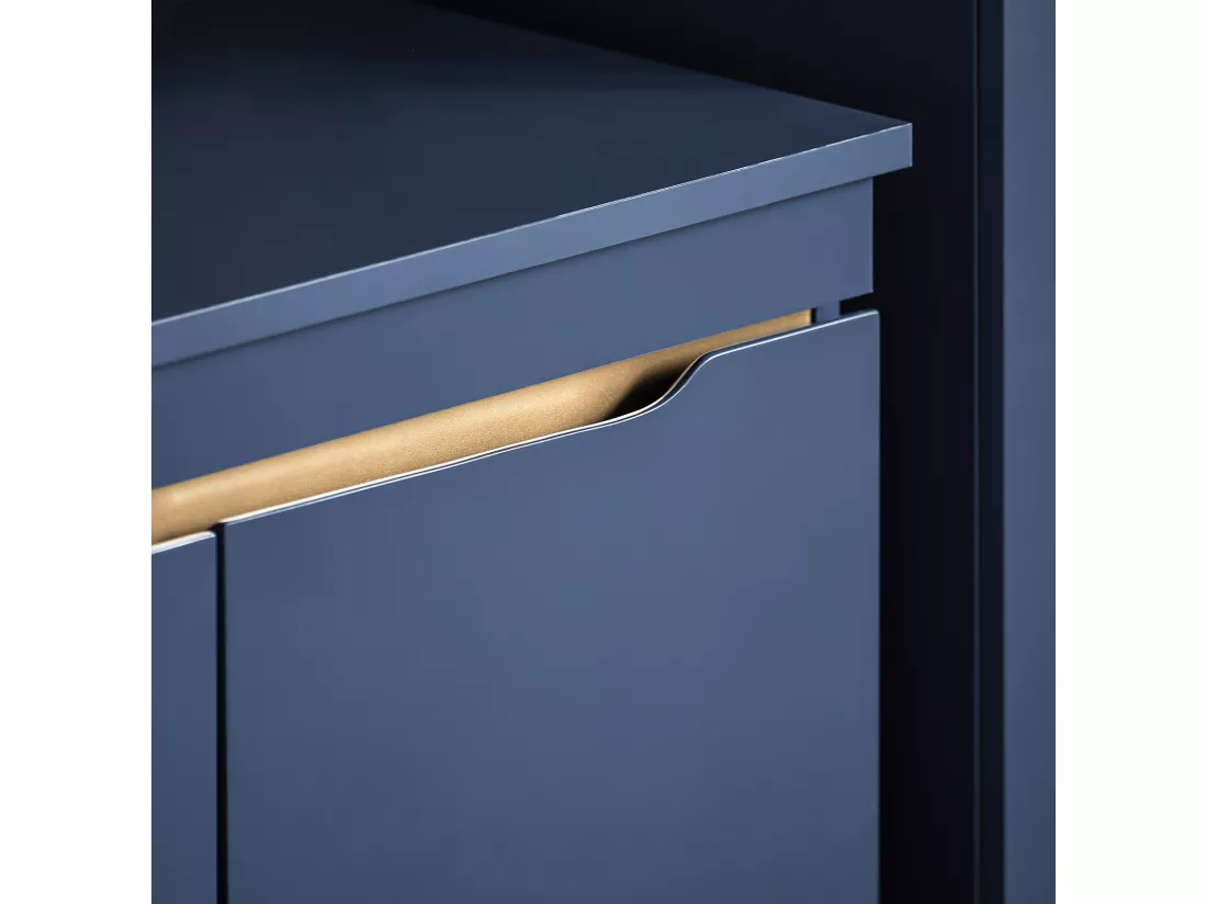 SoBuy BZR113-B Meuble sous-Lavabo, Meuble sous-Vasque à 2 Portes, Meuble de Rangement de Salle de Bain, Placard de Rangement, Bleu foncé