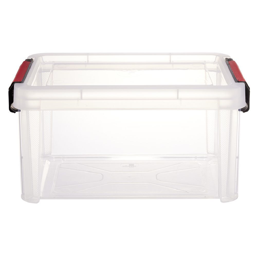 Boîte de rangement transparent avec fermeture à clips 5L