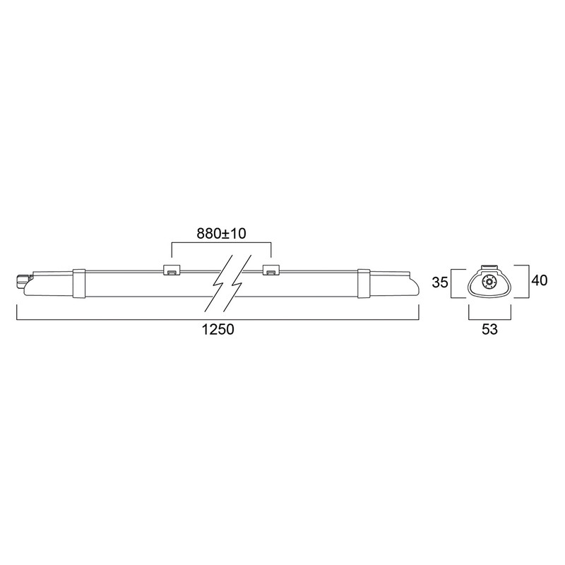 Sylvania SylSplash IP65 1250mm 36W 3700lm 4000K