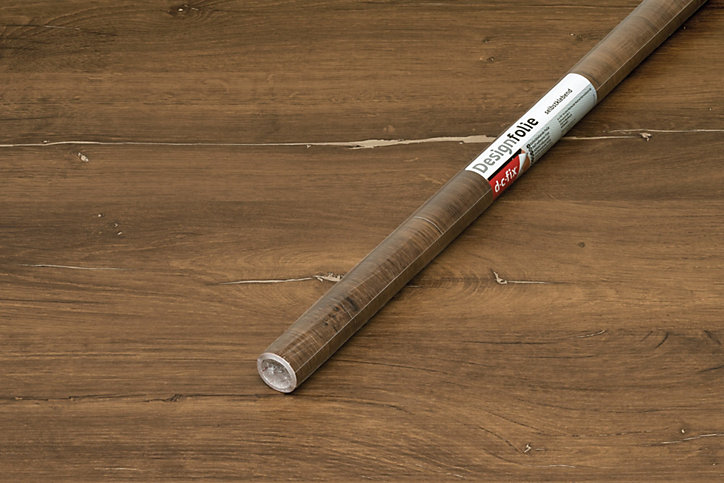Film adhésif décoratif D-C-Fix Hölzer Flagstaff Oak PVC avec adhésif Bois Structuré Mat et satiné marron L. 200 x l. 67,5 cm