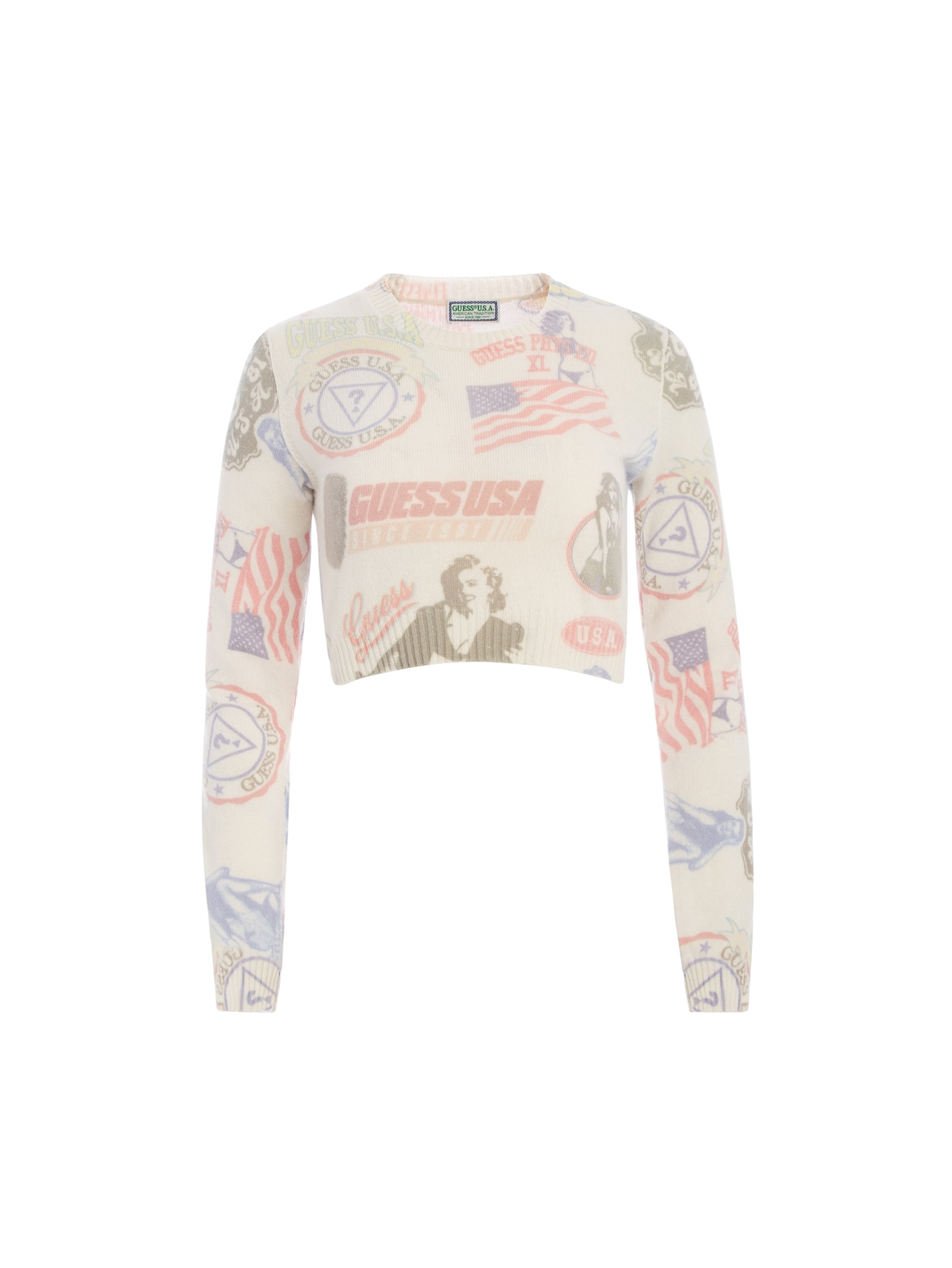 Suéter de cashmere estampado