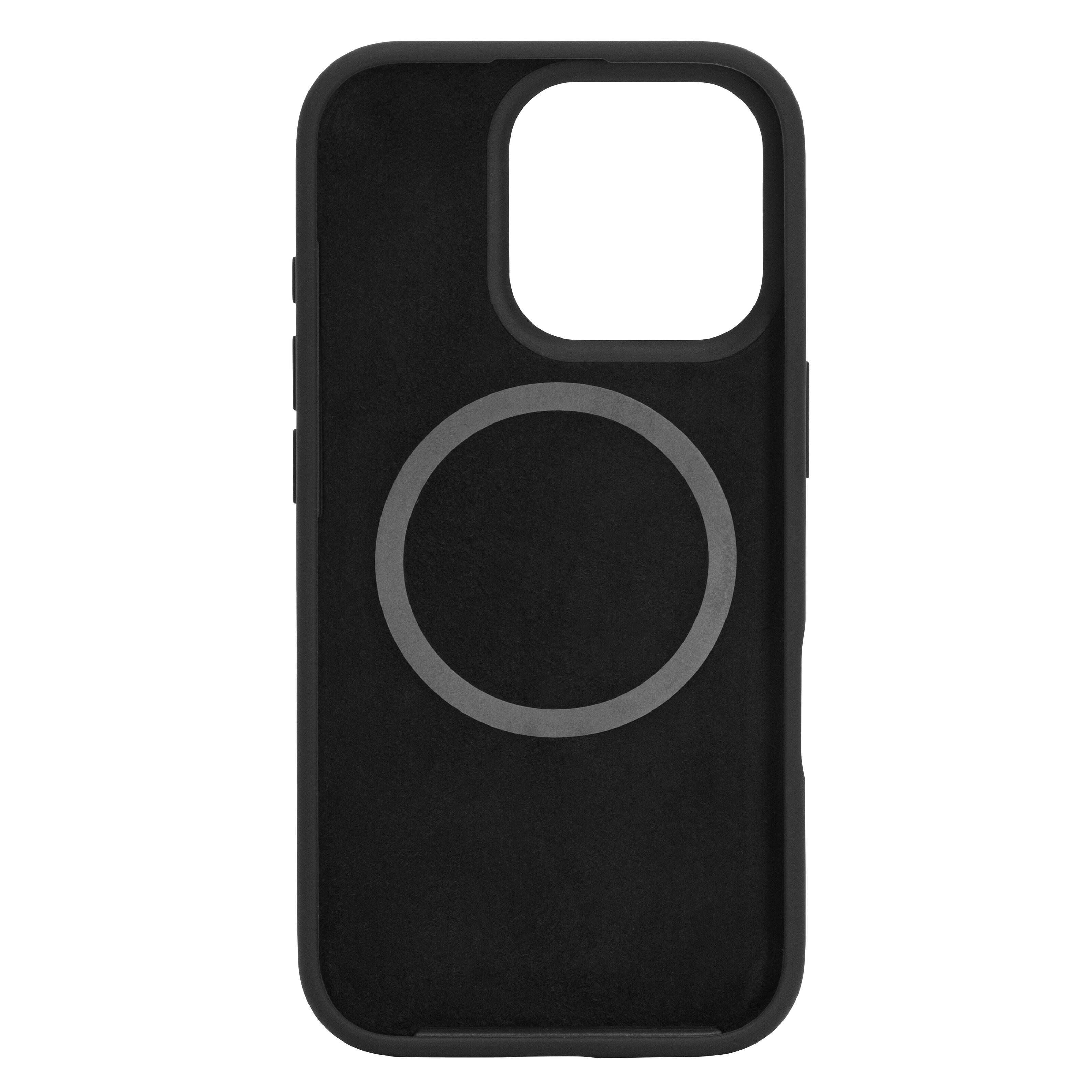 Linocell Rubber case for iPhone 16 Pro Svart