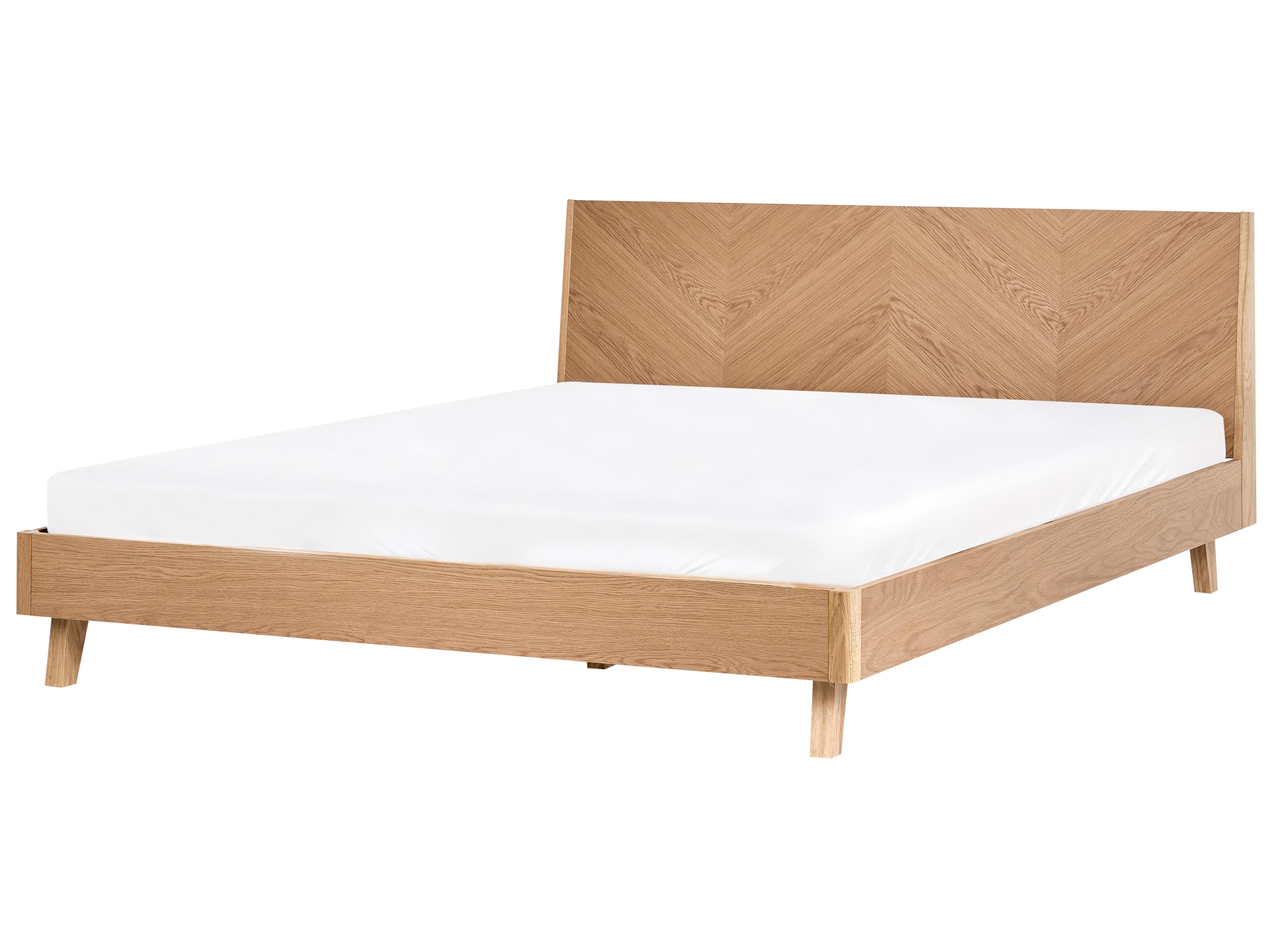 Bed WIZERNES 180 x 200 cm Licht eikenhout