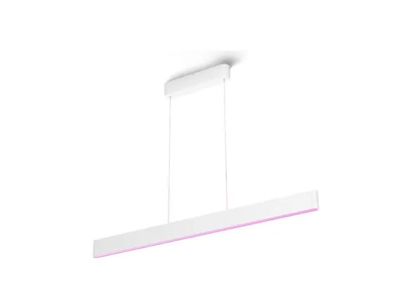 Philips Hue White and Color Ambiance Ensis - Vedhængslampe - LED x 2 - 79 W (tilsvarende 175 W) - klasse G - 16 millioner farver/varmt til køligt hvidt lys - 2000-6500 K - hvid
