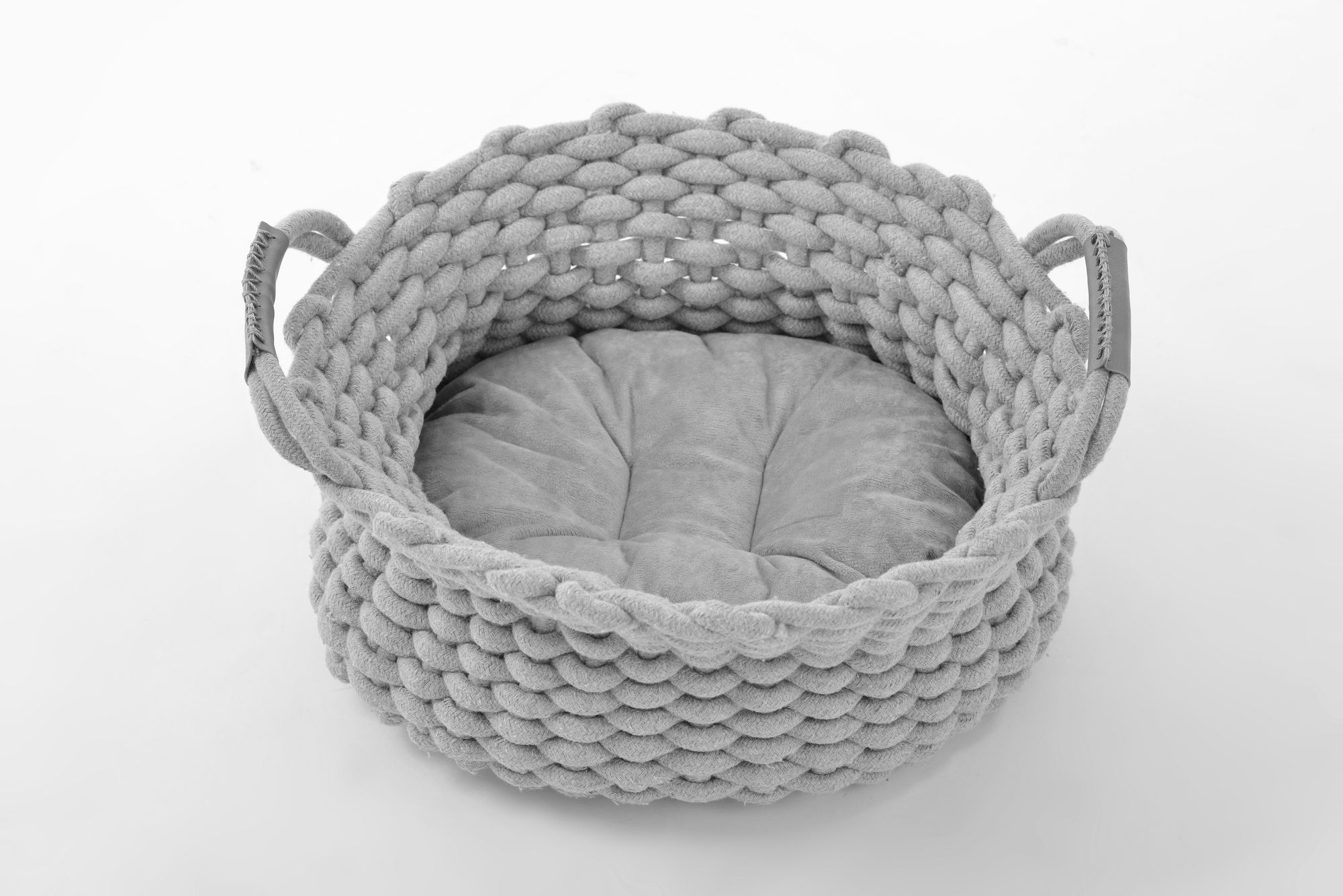 Kuschelnest ROPE rund Katzenkorb Katzenkissen weich Katzenbett