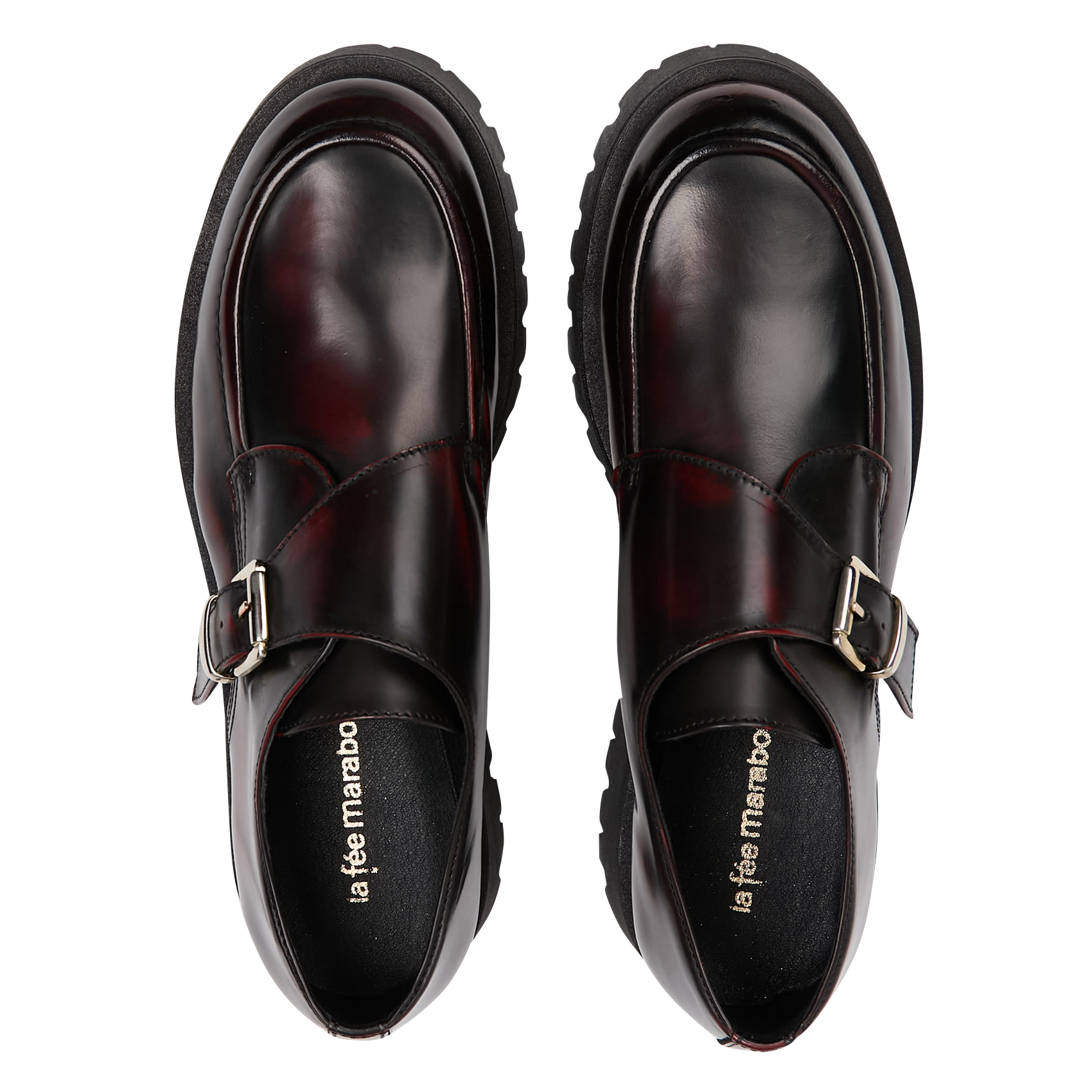 Derbies en cuir effet décoloré | Violet