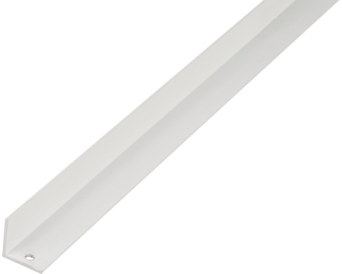 Aluminium hoekprofiel, wit, 20x20x1,5 mm, 2,6 m