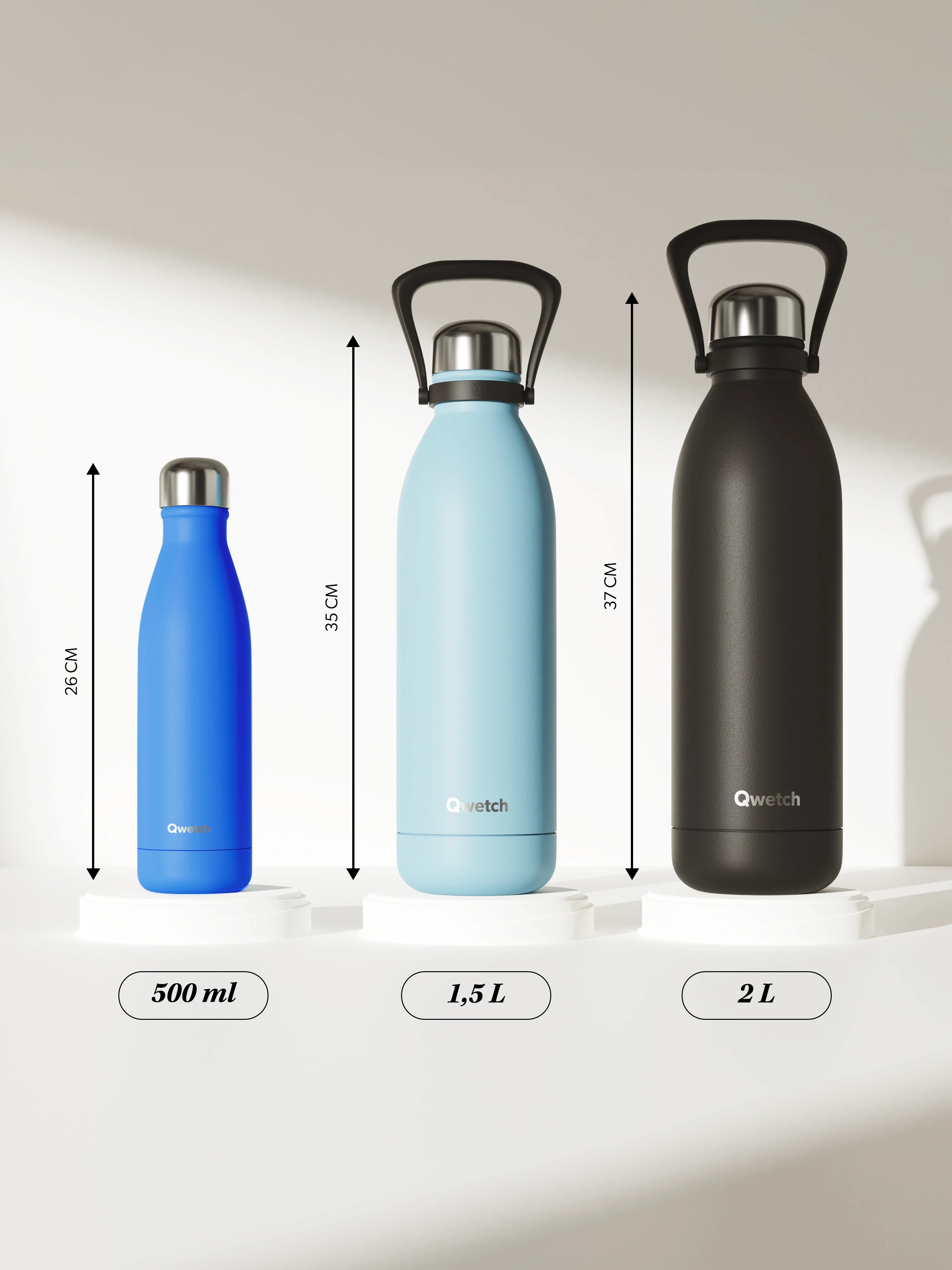 Bouteille isotherme Titan Matt Bleu Majorelle - Qwetch