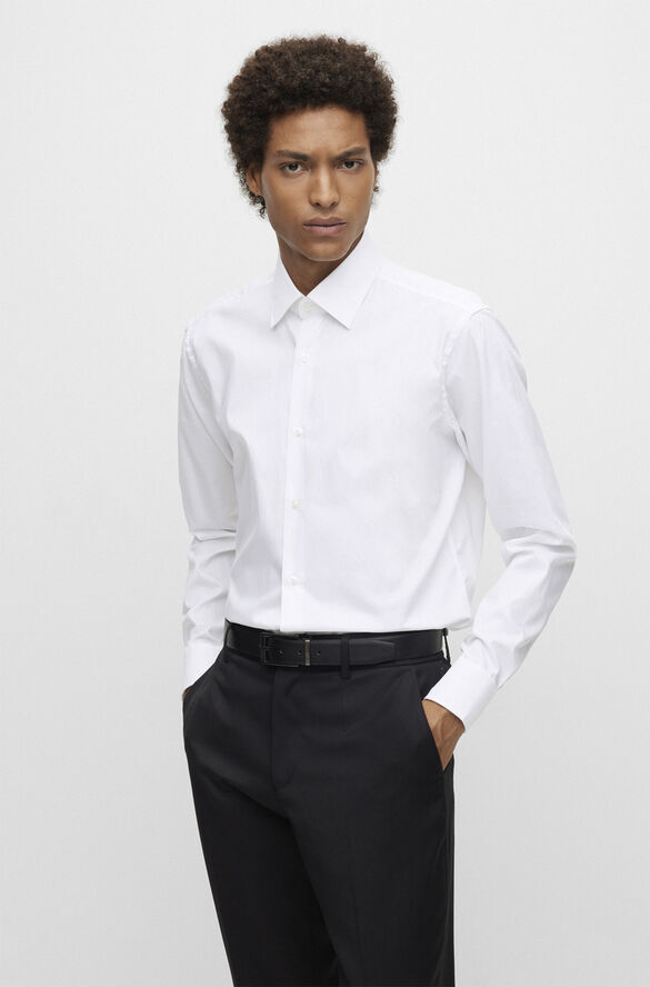 BOSS BOSS Men Business Clothing Shirts Hvid