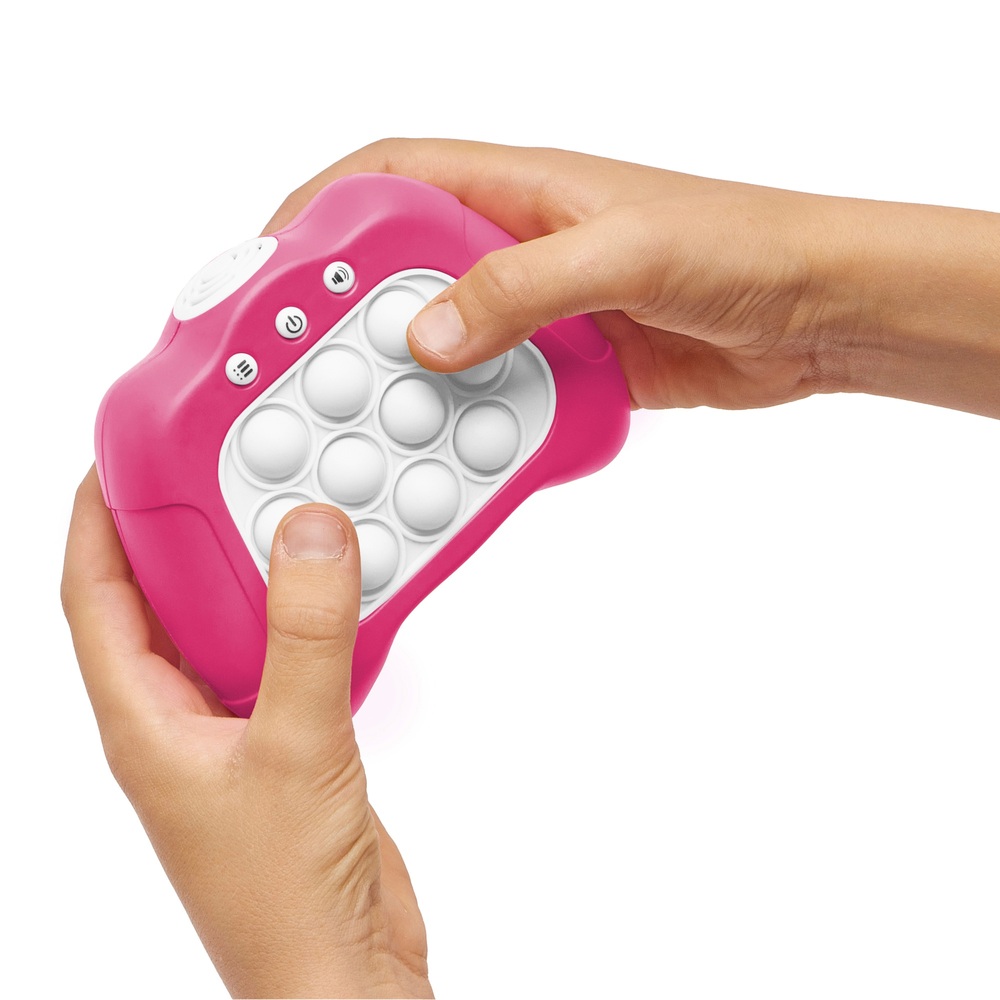 Toy Mania Quick Pops Elektronisches Push & Pop Fidget-Spiel – Pinke Edition