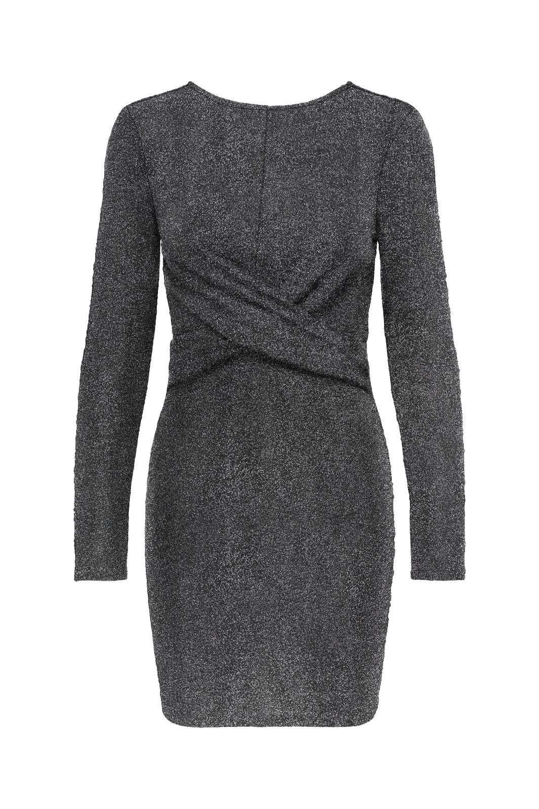 Only Onlqueen L/S Glitter Twist Dress 4674370 black filli silver