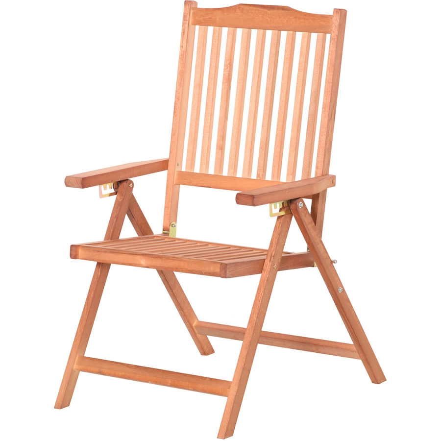 Outsunny Holz-Klappstuhl rotbraun